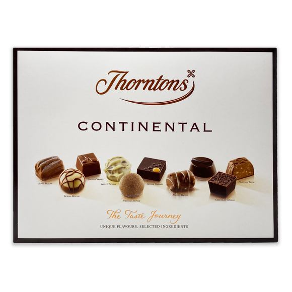 Thorntons Continental Milk, Dark, White Chocolate Gift Box 284g